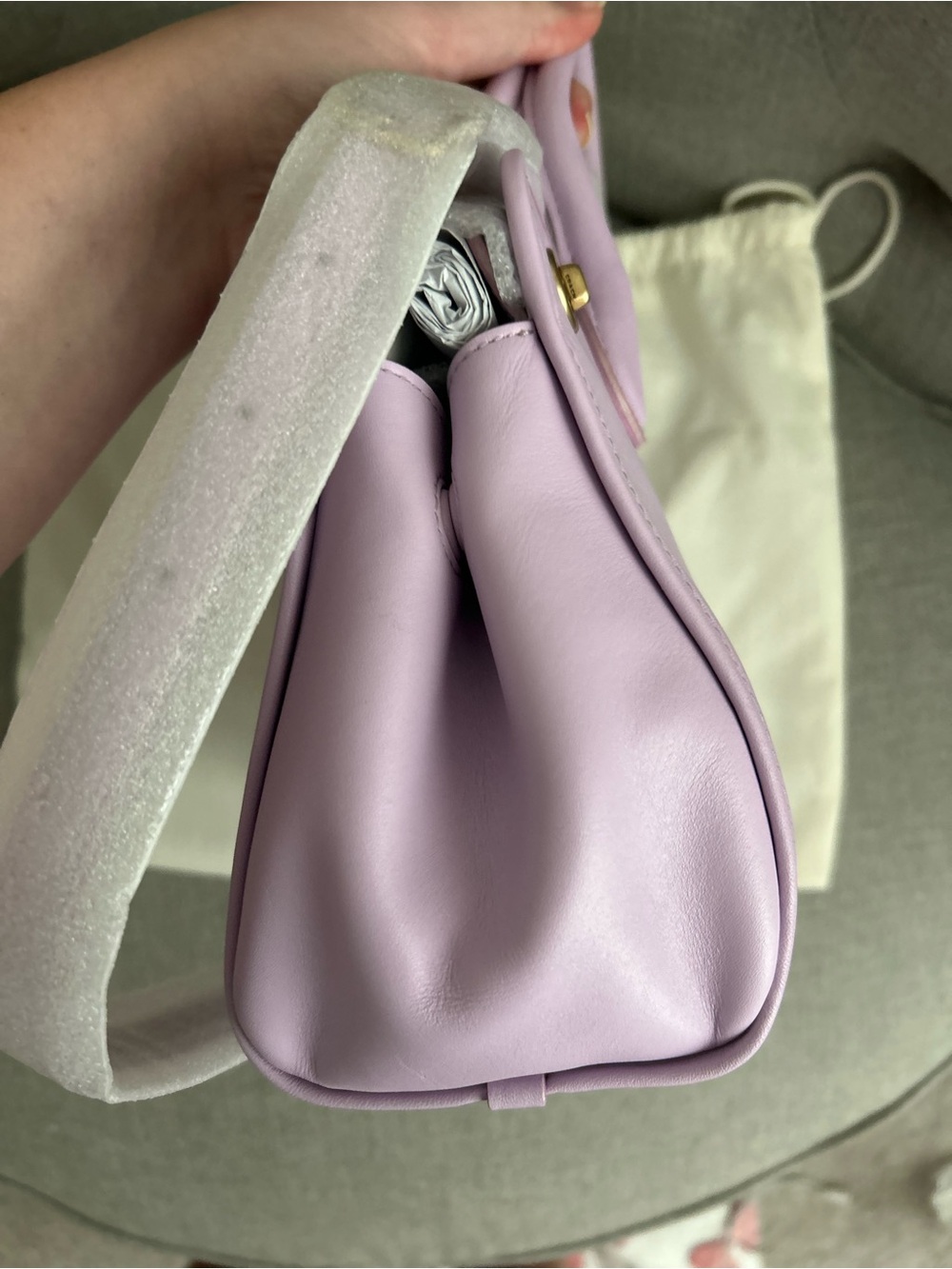 Coach Buy Now Turnlock Tote Bag 22 in B4 / Light Orchid - Picture 6 of 16
